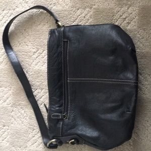 Black leather purse
